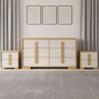 3-Piece Modern Storage Set with Dresser and 2 Nightstands by George Oliver
