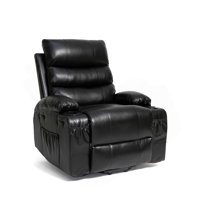 Electric Power Lift Recliner Chair With 8-Point Vibration Massage, Lumbar Heat, Remote Control, And Side Pockets For Elderly Comfort by Red Barrel Studio