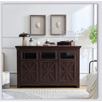 Farmhouse Sideboard Buffet Cabinet With Storage, Adjustable Shelf, Multi-Functional For Kitchen And Living Room, Rustic Design, Espresso Finish by Ophelia & Co.