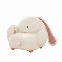 Parent-child Matching Bunny Sofa Chair – Cozy Teddy Fleece Plush Armchairs For All Ages by Ophelia & Co.