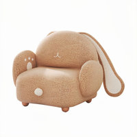 Parent-child Matching Bunny Sofa Chair – Cozy Teddy Fleece Plush Armchairs For All Ages by Ophelia & Co.