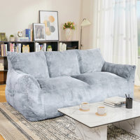Casual Sofa For Two People, Filled With High-Density Foam, Soft, Ergonomic Design Comfortable, Practical With Side Pockets by Mercer41