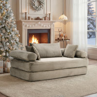 Modern Convertible Sleeper Sofa Stackable Corduroy Sofa Bed