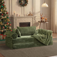 Modern Convertible Sleeper Sofa Stackable Corduroy Sofa Bed