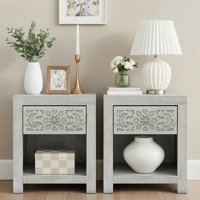 Lukasik Contemporary Boho 1 Drawer Nightstand by Langley Street