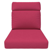 24.5 x 27 inch Sunbrella Outdoor Cushion For High Back Chair, 6 inch Thick Outdoor Replacement Cushion, Patio Wicker Chair Cushion Set by Hokku Designs