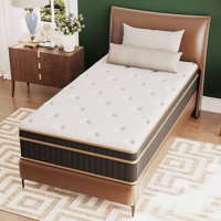 Twin Mattress In A Box, 6 Inch Mattresses For Kids Bed Single Size Daybed Individual Bunk, Memory Foam Medium Firm by Ebern Designs