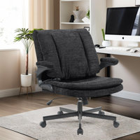 Modern Cross Legged Office Chair With Adjustable Armrest And Swivel Wheels
