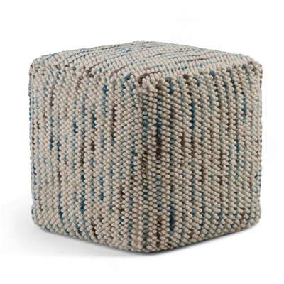 Zoey - Woven Cube Pouf - Maroon by Trule