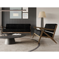 Merrin 2-Piece Contemporary Velvet Sofa Set by Mercer41