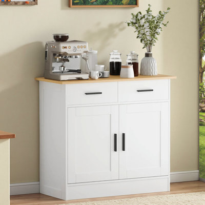 35" H Accent Cabinet,coffee Bar Cabinet With Drawers And Adjustable Shelf by Ebern Designs