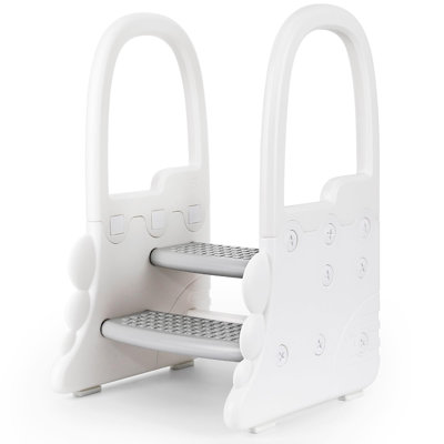 Toddler Step Stool for Bathroom Sink, 2 Step Stools for Kids, Anti-Slip Stool for Kitchen Counter, Potty Training Toilet Stool with Handrail by Ebern Designs