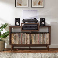 Nashville Medium Record Player Stand With Vinyl Storage by George Oliver