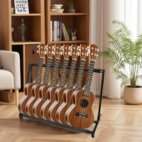 Multi Guitar Rack 5/7 Holder Stand, Universal Guitar Display Rack With Thick     For Classical, Acoustic And Electric Guitars & Bass by Ebern Designs