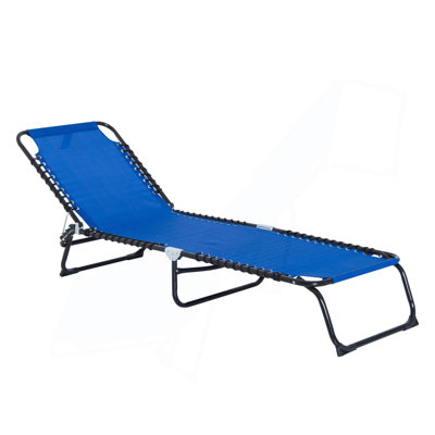 Folding Chaise Lounge Pool Chairs, Outdoor Sun Tanning Chairs, Reclining Back, Steel Frame & Breathable Mesh For Beach, Yard, Patio by Ebern Designs