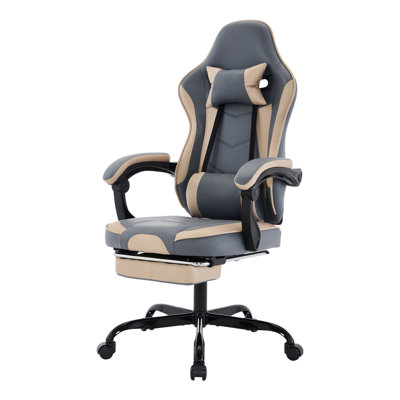 Ergonomic Gaming Chair with Adjustable Lumbar Support and Retractable Footrest for Enhanced Comfort During Long Sessions, Designed for Posture and Re by Ivy Bronx
