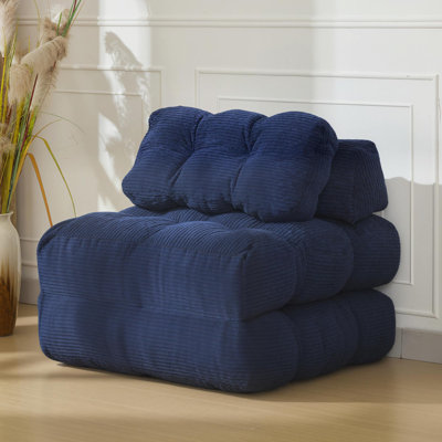 Folding Sofa Bed with Pillow, Convertible Sleeper Chair & Mattress, Machine Washable Floor Lounger by Ebern Designs