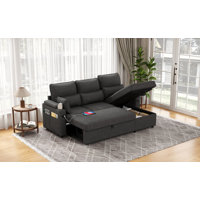 L-shaped Sectional Sofa Bed Pull Out Sleeper Couch With Storage Chaise by Ebern Designs