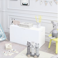 Kids Toy Storage Organizer With Rolling Drawer – Modern Wooden Toy Chest With Wheels, Large Pull-Out Bin For Nursery, Bedroom Or Playroom