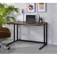 Tyrese Walnut & Black Finish Writing Desk W/USB by Wrought Studio