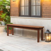 Patio 62"W Solid Wood Fir Bench(Set Of 2) by Ebern Designs