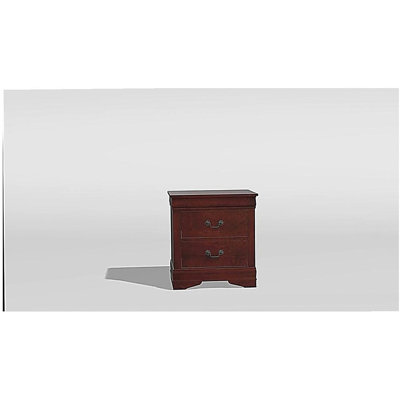 1pc Nightstand Louis Philippe Solid wood English Dovetail Construction Antique Nickle Hanging Pulls by Alcott Hill