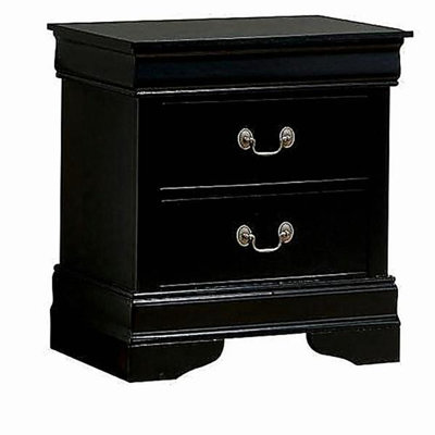 1pc Nightstand Louis Philippe Solid wood English Dovetail Construction Antique Nickle Hanging Pulls by Alcott Hill