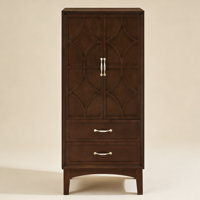 53.5" Tall Kitchen Pantry Storage Cabinet, Mid Century Modern Sideboard Buffet Cabinet, Retro Storage Cabinet with Doors and Drawers for Entryway Hall by George Oliver