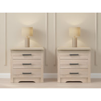 3 Drawers Nightstand Set Of 2 by Latitude Run