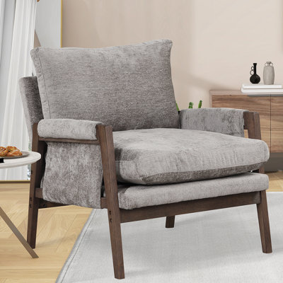 Comfortable Velvet Accent Chair For Leisure, Ideal For Living Room Relaxation And Multi - Scene Use by Latitude Run
