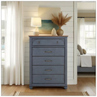 5-Drawer Chest, No Assembly Required, Corduroy Blue Finish by Wildon Home