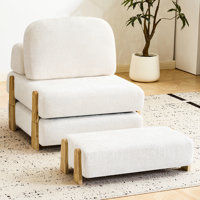 Folding Sofa Bed, 2 in 1 Convertible Sleeper Chair with Pillow & Back Support for Living Room, Bedroom, Home Office by Latitude Run