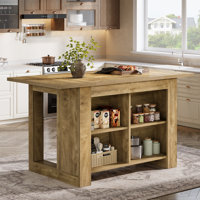 63" Kitchen Island With Storage by 17 Stories