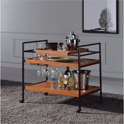 Serving Cart With Stemware Rack by George Oliver