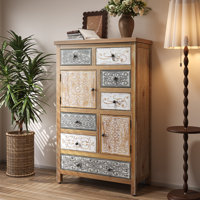 Designer 27.76" Wooden Accent Cabinet With 6 Drawers And 2 Doors by Bungalow Rose