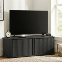 Aurel Buchheit Modern 43.3“ Fluted Corner TV Stand With Sliding Door by Latitude Run