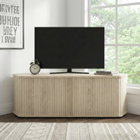 Aurel Buchheit Modern 43.3“ Fluted Corner TV Stand With Sliding Door by Latitude Run