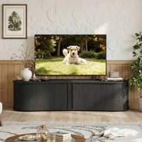 Aurel Buchheit Modern 59.1" Fluted TV Stand With Open Storage And Sliding Door by Latitude Run