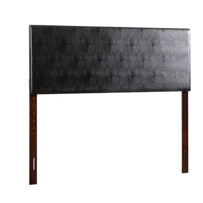 Yarmouth Modern Panel Headboard with Faux Leather, Adjustable Height by House of Hampton