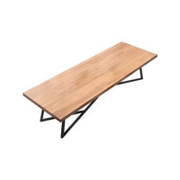 Modern Minimalist Pine Rectangular Conference Table by Inbox Zero