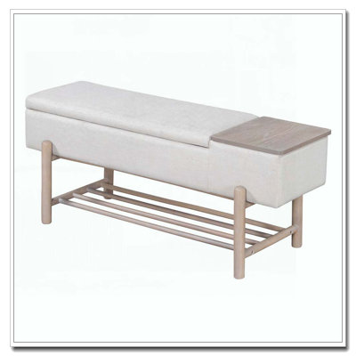 Upholstered Storage Bench with Hidden Compartment, Modern Entryway Bench for Living Room, Entryway, and Hallways by Latitude Run