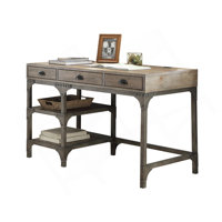 Gorden Weathered Oak Finish Writing Desk by Inbox Zero