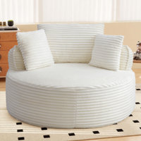 53" Oversized Round Chaise Longue Chair by Mercer41
