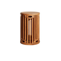 Six-in-one Stool, Stackable Solid Wood Folding Round Stool, Household Spare Dining Table Folding Stool by One Allium Way