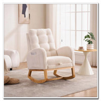 Rocking Chair with Footrest High Back