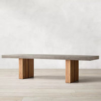 86.61"All-Solid-Wood Minimalist Grey Retro Rectangular Conference Table by Corrigan Studio
