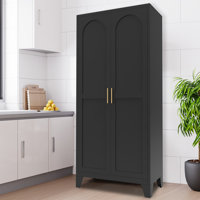 71" H Kitchen Pantry Cabinet With 4 Adjustable Shelves by Ebern Designs