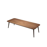 86.61"Brown Long Rectangular Pine Conference Table by George Oliver