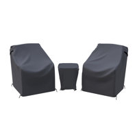 Denison Wicker Outdoor Conversation Set Group Seating Patio Furniture Covers by Arlmont & Co.