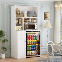 Mini Fridge Cabinet With Storage,coffee Bar Cabinet With Mini Fridge Space & Power Outlet, Microwave Cabinet With Storage,beverage Station For Kitchen by Latitude Run